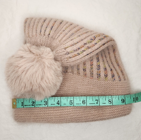 Pink Rainbow Stripe Knit Toque - Picture 2 of 8